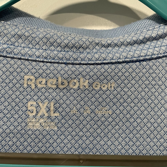 Reebok Polo Shirt Golf Casual Men's 5XL Blue Golf Performance Big and Tall - Picture 3 of 7
